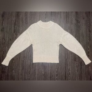& Other Stories | Mohair & Wool Fuzzy Crewneck Sweater - Beige
